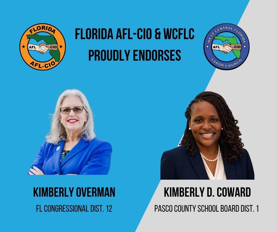 La AFL-CIO de Florida y la WCFLC respaldan con orgullo a Kimberly Overman